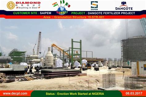 Diamond Group News Saipem Dangote Fertilizer Plant