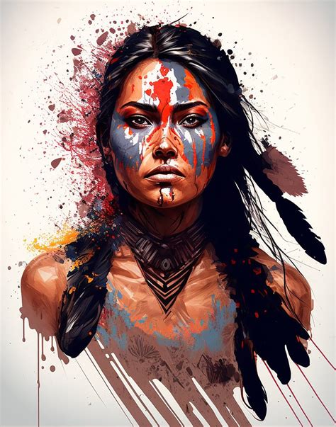 Beautiful Native American Female Warrior Native American Etsy In 2023