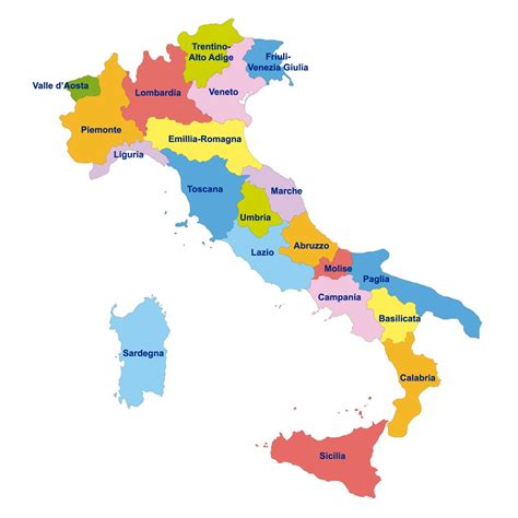 Карта областей италии на русском языке 87 фото