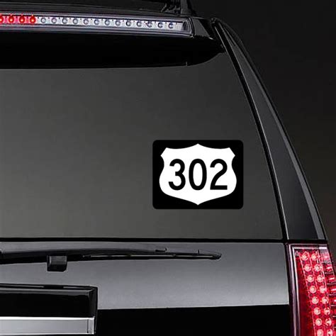 Highway 302 Sign With Black Border Sticker