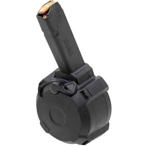 Magpul D 50 Pmag 50 Round Drum 9mm Fits Double Stack 9mm Glockspistols Magazine Black