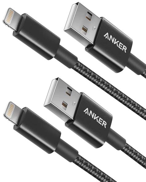 Anker 6ft Premium Nylon Lightning Cable 2 Pack Apple Mfi Certified