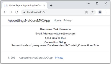 How To Setup Appsettingsjson File In Net Core Application Aspnet