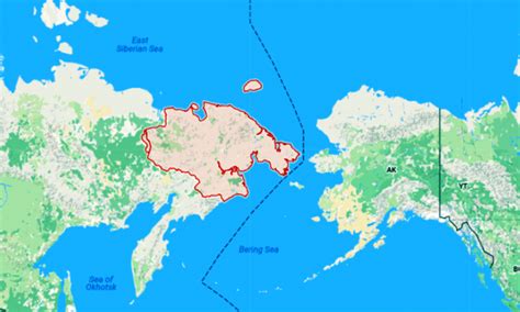 Russia And Alaska On World Map