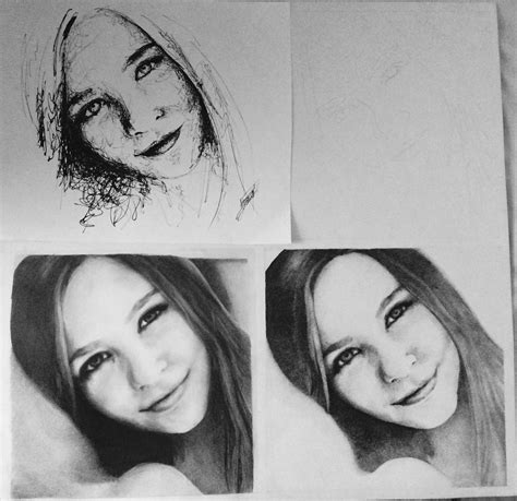 Different Styles Of Drawing Realistic Pointillism Fast Drawing Girl