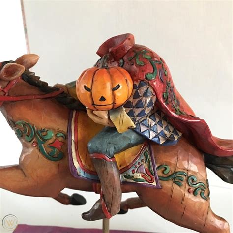 Jim Shore Headless Horseman Halloween Pumpkin With Box 4002857 Retired