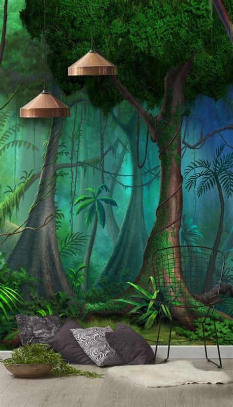 Rain Forest Wall Mural By Philip Straub Wallsauce Uk Forest Wall