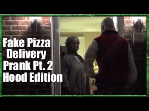 Fake Pizza Delivery Man Prank Hood Edition Youtube