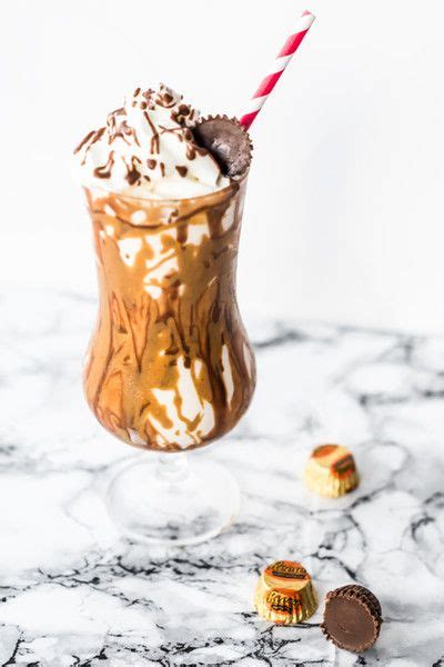 Blend up your milkshake and pour it into your glass oooh, our favorite question! Reese's Milkshake | Reese's milkshake recipe, Milkshake recipes, Decadent desserts