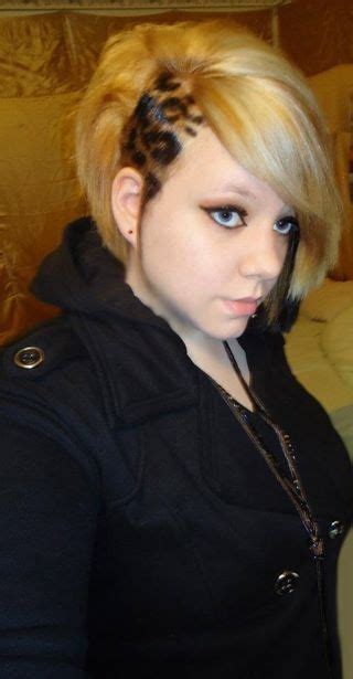 Check spelling or type a new query. Shaved side part inverted Bob with leopard print dye | ヘア ...