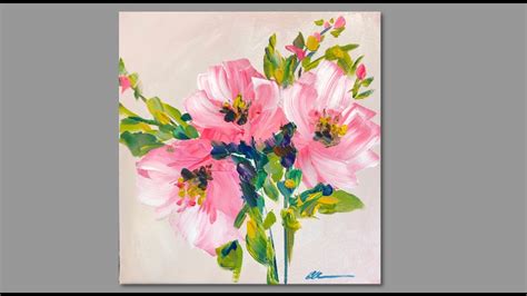 Abstract Acrylic Flower Painting Tutorial Best Flower Site