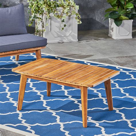 Distressed charcoal brown medium square wood coffee table with drawers looking for a rustic contemporary coffee looking for a rustic contemporary coffee table, look no further than the sullivan square coffee table. Russell Outdoor Acacia Wood Coffee Table, Teak - Walmart ...