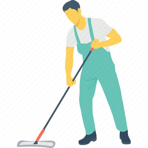 Cleaning Janitor Man Service Worker Icon Download On Iconfinder