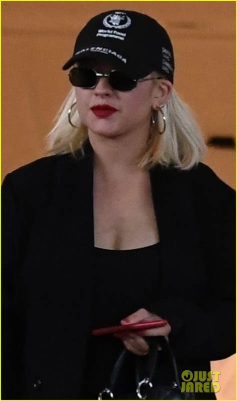 Christina Aguilera Gets Some Holiday Shopping Done In Beverly Hills