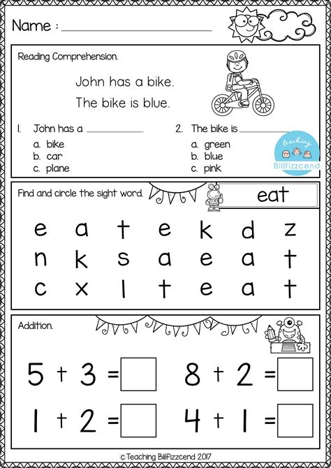 Free Printable Morning Work For Kindergarten Printable Word Searches