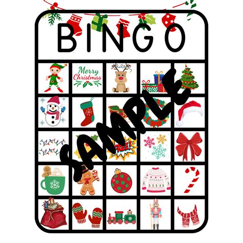 Christmas Bingo Game For Kids Printable Etsy