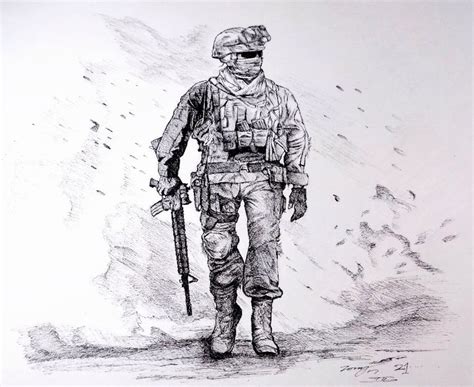 Modern Warfare 2 Pen Drawing Etsy