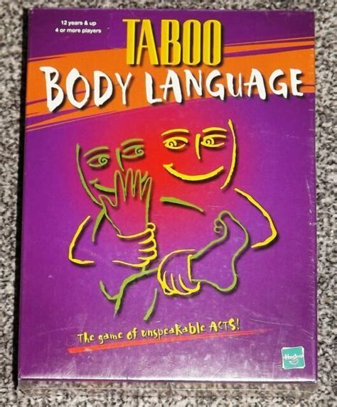Taboo Body Language The Game Of Unspeakable Acts Complete Hasbro 2000 For Sale Online Ebay