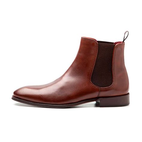 Brown Leather Chelsea Boots For Men Handmade In Spain