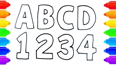 123 And Abc Coloring Page