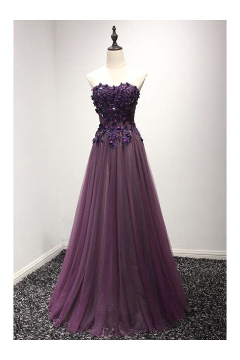 Purple Long Floral Prom Formal Dress In Long For 2018 149 Ake18006