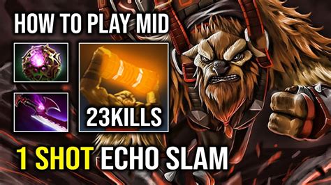 how to play mid earthshaker in 7 33d with 1 shot echo slam and infinite totem spam dota 2 youtube