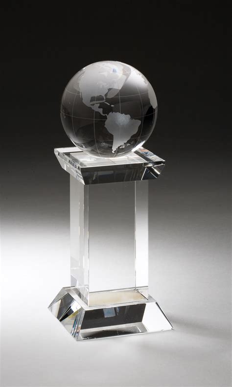 World Globe Genuine Crystal Awardthe Trophy Trolley
