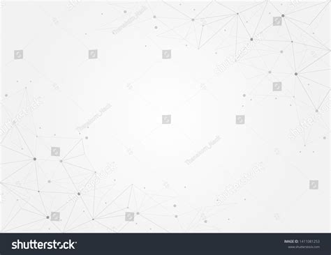 Abstract Polygonal Background Connected Dots Linesconcept Stock Vector