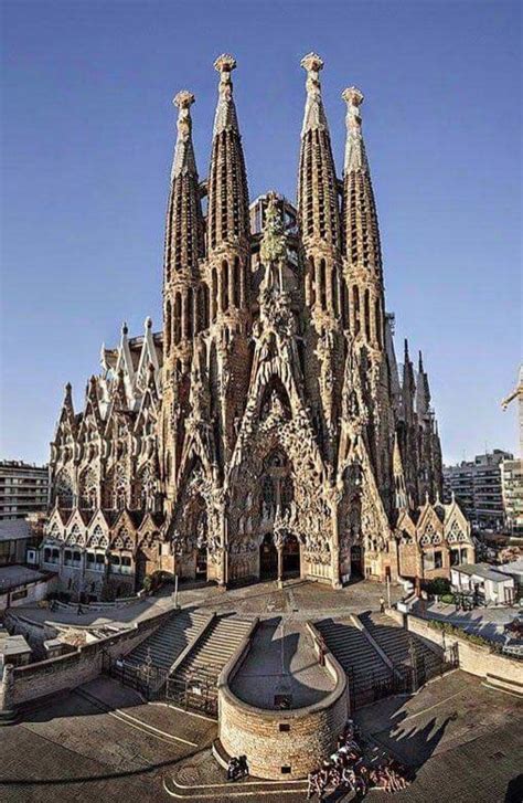 La Sagrada Familia Basilica Church Designed By Architect Antoni Gaudi