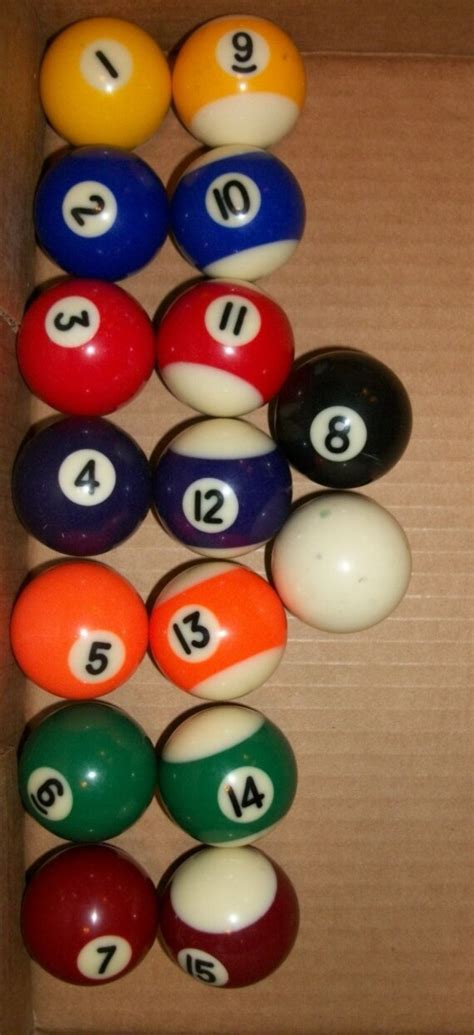 Vintage Mini Pool Balls Complete Set Of 16 By Junkydory On Etsy