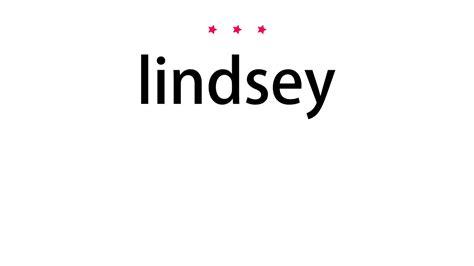 How To Pronounce Lindsey Vocab Today Youtube