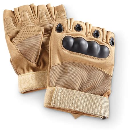Hq Issue Fingerless Hard Knuckle Gloves 622790 Tactical Clothing At Sportsmans Guide