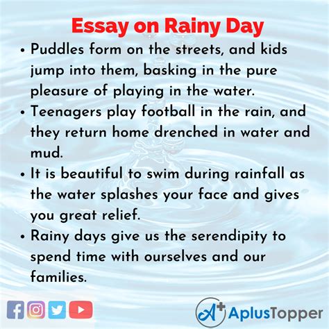 💐 Rainy Day Composition Rainy Day Essay In English For Class 1 2022 11 03