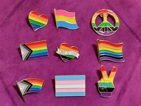 Lgbtq Pride Pins Enamel Rainbowpride Pins With Trans Pin Etsy