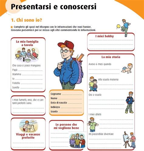 Presentazione Personale In Francese Terza Media - Presentarsi e conoscersi (scheda) | Immagini di scuola, Insegnamento