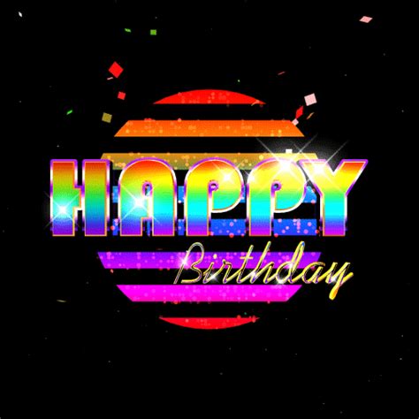 Happy Birthday Neon  By Omer Studios Find And Share On Giphy