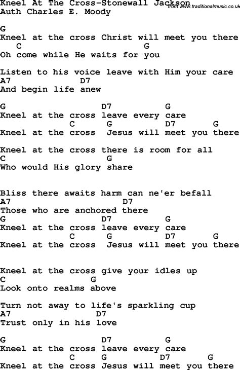Country Southern And Bluegrass Gospel Song Kneel At The Cross