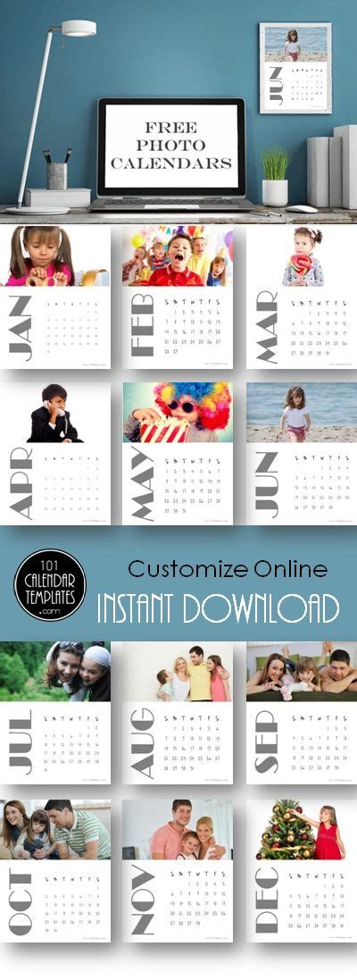 Free Printable Photo Calendars Instant Download Customize Online With