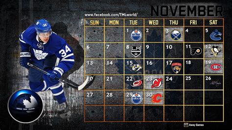 Maple Leafs Schedule Desktop Bg November 2275x1280p Rleafs