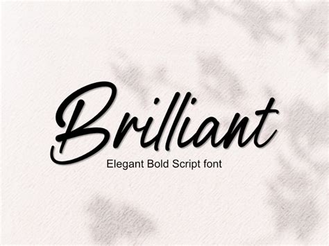Brilliant Elegant Bold Script Font Uplabs