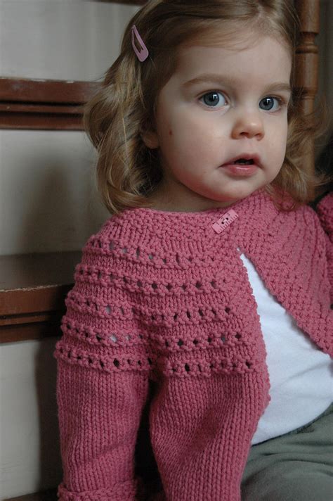 Ravelry Eyelet Yoke Cardigan By Sarah Hoadley Baby Sweater Patterns