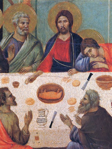 The Last Supper Fragment 1308 1311 Duccio