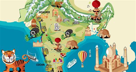 India Map Cartoon