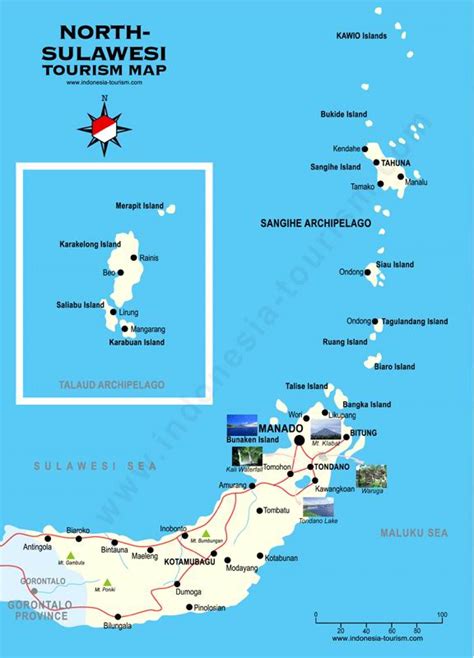 Peta Sulawesi Utara Lengkap Dengan Nama Kota Lamudi