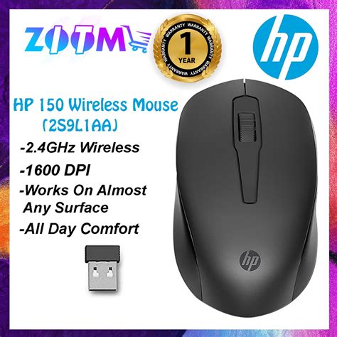 Hp 150 Truly Ambidextrous Wireless Mouse 24ghx Wireless Connection