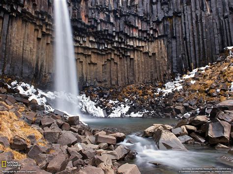 Svartifoss Iceland National Geographic Wallpaper Visualização