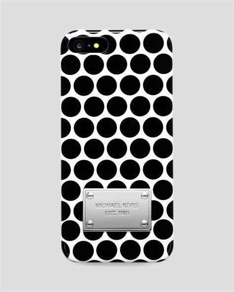 Michael Michael Kors Iphone 55s Case Polka Dot In Black Lyst