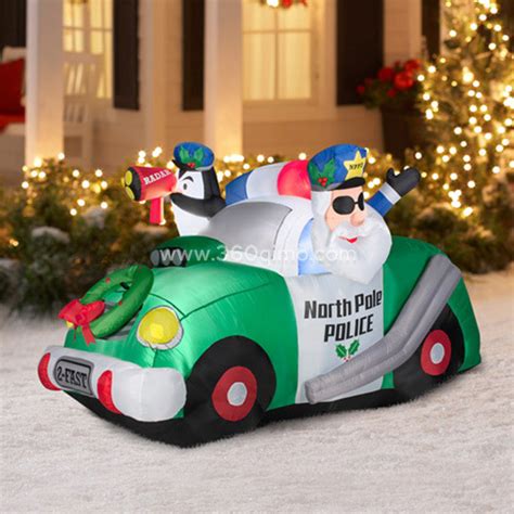 Customized Outdoor Customized Police Car Inflatable For Christmas