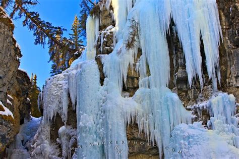 Draping Ice Formations Johnston Canyon Photo Information
