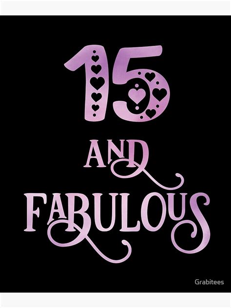 girls 15 years old and fabulous girl 15th birthday print greeting card for sale by grabitees